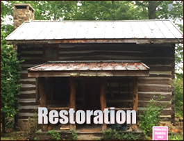 Historic Log Cabin Restoration  Fuquay Varina, North Carolina